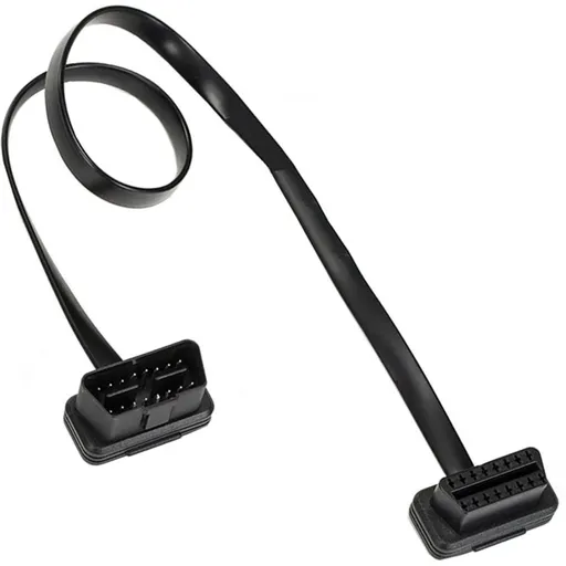 OBD2 male to female extended line OBD elbow flat line surface strip GPS tracking ELM327 automotive testing line 8-core