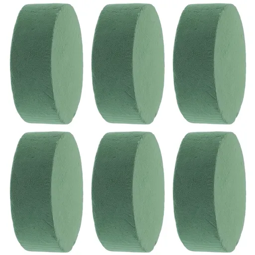 Green Floral Foam Blocks for Flower Arrangements, 6 Pieces, Professional Florist Mud Supply