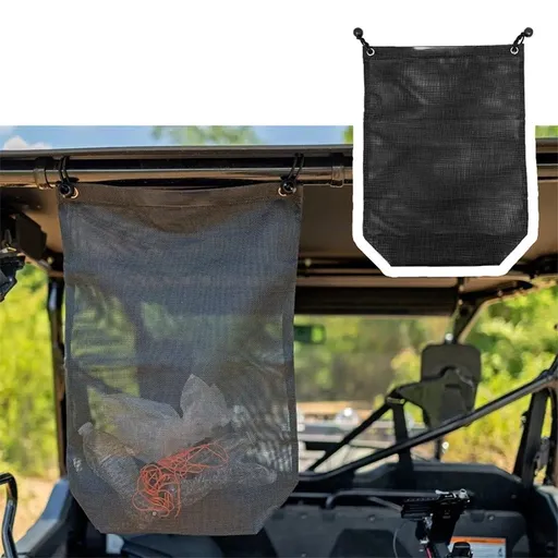 Roll Bar Mesh Storage Bag, Heavy Duty Hanging Organizer Pouch, Quick Install Storage Net for Off-Road Vehicles
