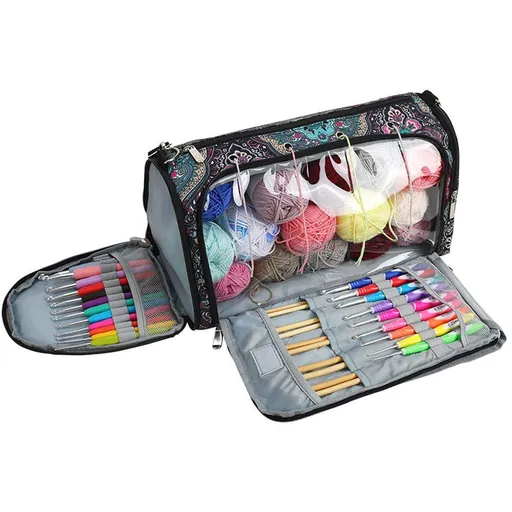 Knitting Bag, Knitting Tote Bag, Yarn Storage Organizer for Yarn, Knitting Needles and Other Supplies, High Capacity