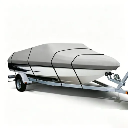 11-13FT：420cm*270cm Boat Cover Trailerable Marine Grade 210D grey