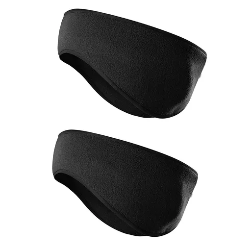 2 pack plush Ear Warmers for Men Women Kids - Winter Headband Ear Muffs Ear Covers for Cold Weather Running Cycling Ski