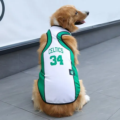 Pet Vest Dog Cat Soccer Jersey Polyester White Green 34 Celtic XS (bust 30CM about 0.50 kg-1.50 kg pets)