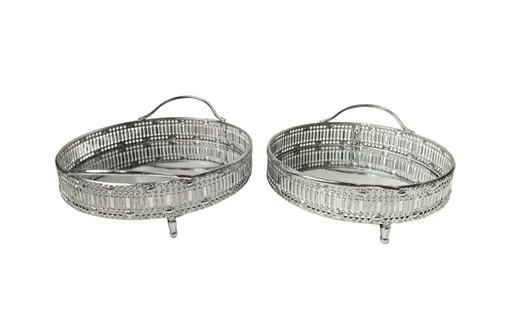 Tessa Round Tray - Small - Silver