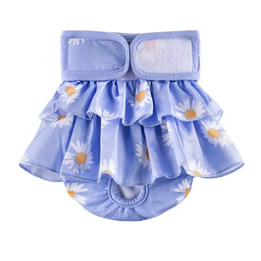Happy Dog Menstrual Pants Cotton Leak Proof Chrysanthemum light blue S(0.06kg)