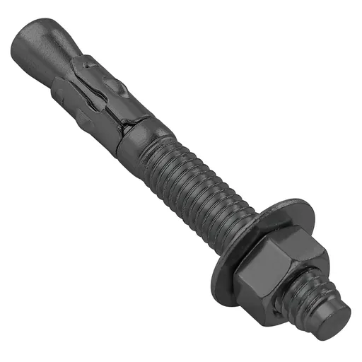 10Pcs 3/8x3 Inch Standard Fasteners for Heavy-Duty Black Wedge Anchors for Cement and Concrete