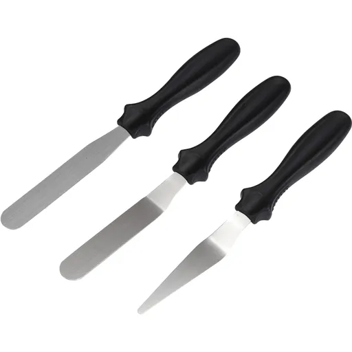 Icing Cake Spatulas - Stainless Angled Steel Spatulas for Decorating and Baking Cakes - Cake Frosting Spatula Smoother Tool