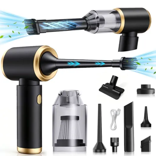 Cordless Handheld Portable Vacuum Cleaner Powerful Mini Car Vacuum Wet Dry Use 18cm Lightweight with Multiple Nozzles Washable Filter for Home Office