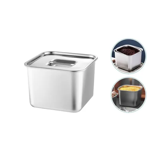 Condiment Storage Container,6.3x4.7" Stainless Steel Dipping Sauce Dish for Home,Stainless Steel Storage Container for Appetizer 6.3" x 4.7"