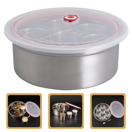 Multifunctional Jar Stainless Steel Canisters Sets for Kitchen Counter 1Set