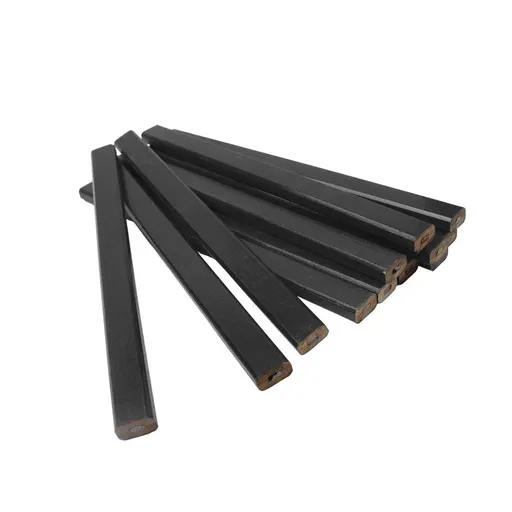 12pcs Red Black HB Lead Pencil 175mm Octagonal Shape Dual-color Drawing Writing - Black