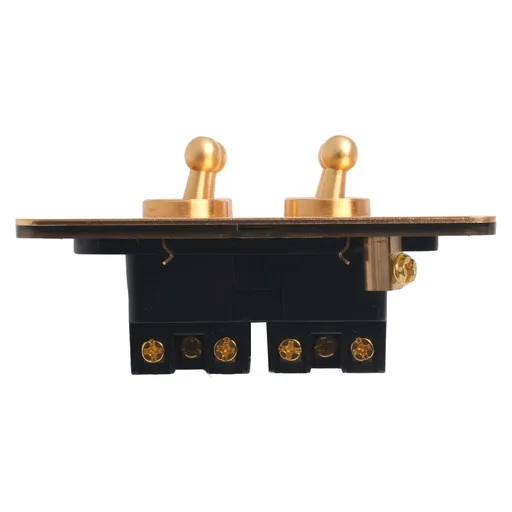 Toggle Light Rocker Switch 1/2 Way Retro Brass Plate Lever 86 Type Toggle Switch 1 Gang Smile Home 4 Gang
