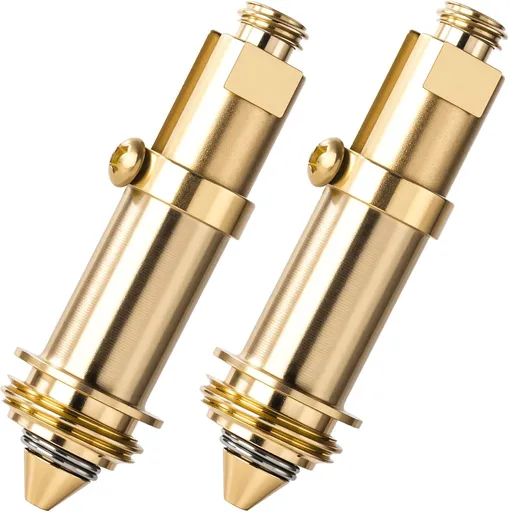 2pcs Basin Sink Clicker Pop Up Bolt, Pop Up Click Sink Drain Stopper Plug, Brass Push Spring Plug Bolt Replacements for Bathroom Basin Sink Drain Tub- Gold