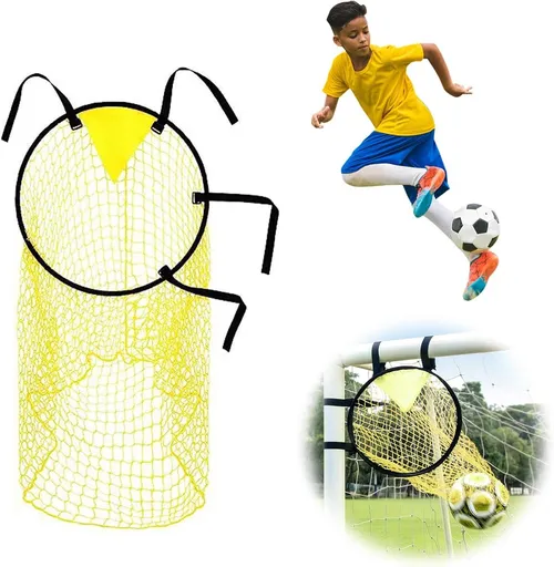 Football Net - Cross Target with Ball Net - Football Goal Net - Football Goal - Target Net - Training Equipment - Football Cross - Football Training - Football Training Equipment - Football Goal Net - for precision training - 45*60 cm - yellow