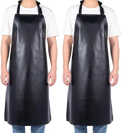 Waterproof Rubber Vinyl Apr for Unisex Adult, Adjustable, Lightweight, Chemical Resistant Extra Lg Work Apr