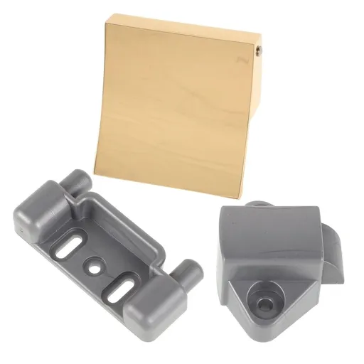 Golden Pull Cabinet Latch Multiple Uses for Drawers and Doors 1Set