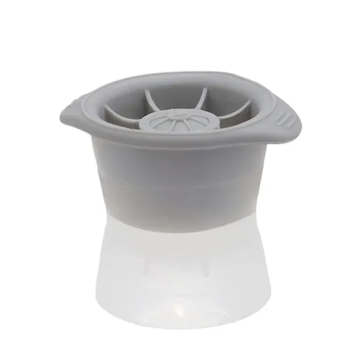 Silicone Sphere Ice Cube Trays, Stackable Slow Melting Ice Ball Making Trays, for Cocktail Whiskey Drink ( Gray )