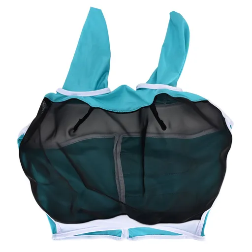 Breathable Horse Mask Universal Adjustable Elastic Mosquito Fly Repelling Veil Cover ProtectorGreen S 71x112x35cm / 28.0x44.1x13.8in