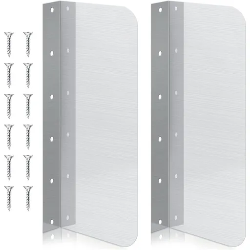 2pcs15 x 6 Inch Stainless Steel Splash Guard Stainless Steel Wall Mount Guard with Screws Screws for Bathroom Sink Side Sink Splash Prep Sinks Protector for Commercial Kitchen Restaurant