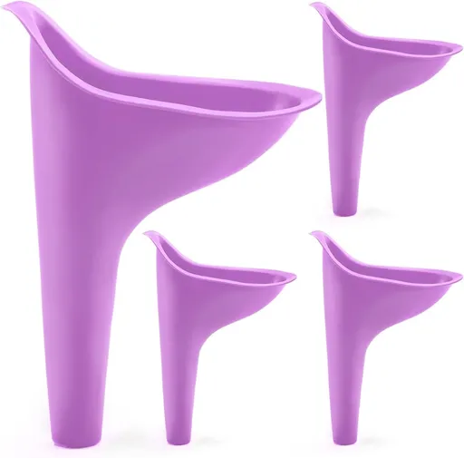 Female Urinal, 4PCS Portable Urination Device Pee Funnel for Travel Camping Hiking, Outdoor Activities, Camping, As a Gift for Women's Equality Day That Benefits Female Health