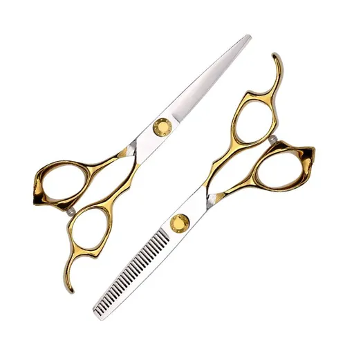 Hair Cutting Scissors, 6.0 Inch Hair Scissors Professional Hairdressing Scissors Cutting Thinning Set Shears Hair Cutting (2pcs)