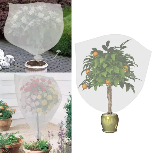 3pc Fruit Tree Netting Protection Bag with Drawstring,Garden Netting Insect Pest Barrier,Bird Netting Plant Covers