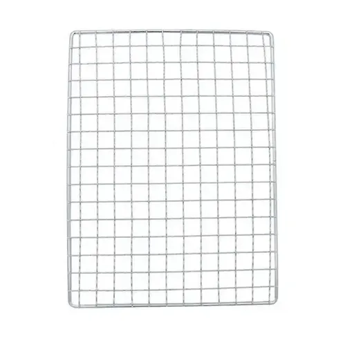 1 Piece Stainless Steel BBQ Grill Net, Portable Cooking Grate for Camping, Picnics and Hiking, Silver, 21.5 x 15 cm