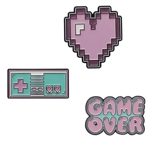 Hod Health & Home Pastel Gamer Enamel Pins - Pink - Controller