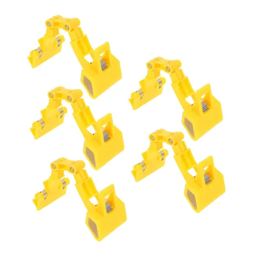 Adjustable Copy Holder Clip – Flexiable docments Holder - handy Artist Supplies Holder Canvas Clamp,Pack of 5 (Yellow)