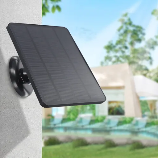 Solar Panel for Camera: 4W Outdoor Solar Charger with 9.84ft Cable! C Black Smile Home Dc Black