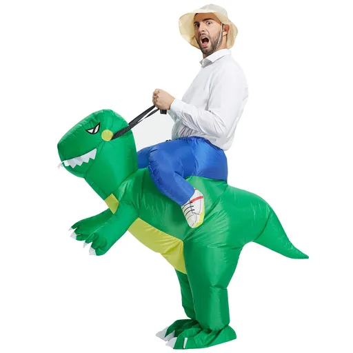 Inflatable Costume Adult Dinosaur Blow Up Costume for Halloween One Size