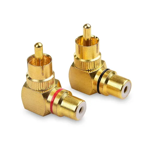 2-Pack Right Angle RCA Adapter, 90 Degree RCA Adapter