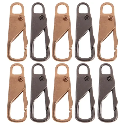 Durable Metal Zipper Pulls Easy to Install for Jackets and Backpacks 10Pcs