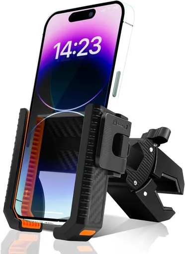 Bike Phone Holder Motorcycle Phone Mount, Handlebar Cell Phone Clamp, Phone Mount for Bike Motorcycle Scooter Golf Cart, Handlebar Phone Mount for 4.5-7" Phones
