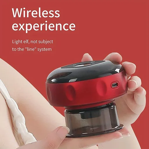 Smart Breathing Therapy Device Dual-Mode Scraping and Inflation Red