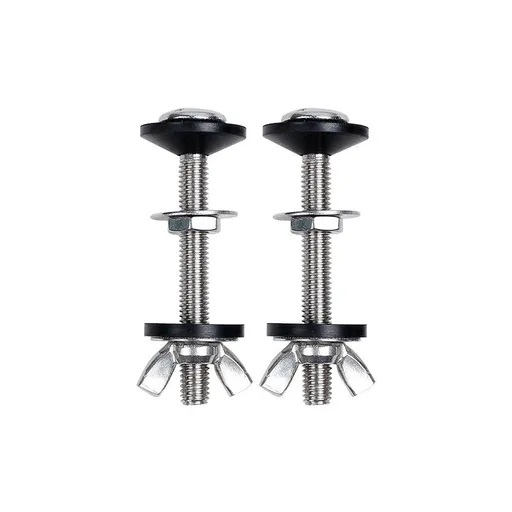 Bolts,Tank to Bowl Stainless Stell Heavy Duty Bolts with Rubber and Stainless Steal Washers and Wing Nuts (2pcs)