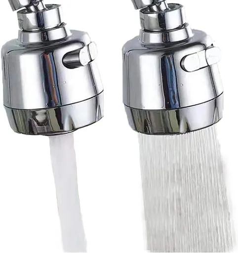 360° Swivel Kitchen Sink Faucet Aerator Faucet Sprayer Attachment Tap Aerator Faucet Nozzle Faucet Head 55/64'' Female Thread for Kitchen, Bathroom Faucet (Shorter Style 1PC,Adapter Included)