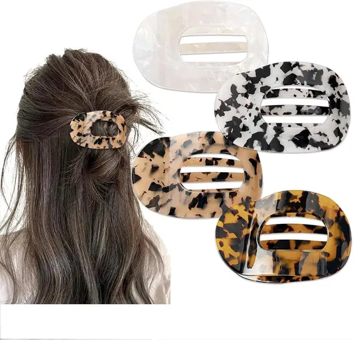 Hair Clips - 4 Pieces - Women - Flat - Hair Accessories - Hair Clip - 4 Colors - Hairpins - Clips - Leopard