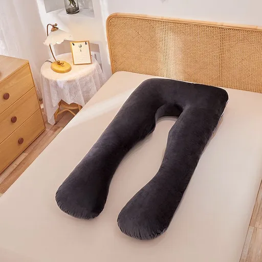 Maternity Pillow U-Shaped Pregnancy Pillow Pregnancy Body Pillow Breastfeeding - Black - Size 70-130cm