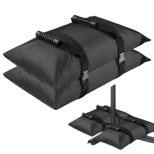 Umbrella Base Weights Sand Bags, 2 Pack 45lbs Fillable Weight Bags to Hold Things Down, Black Weighted Base Sandbags for Outdoor Furniture Patio Cantilever Umbrellas Stand (Without Sand)