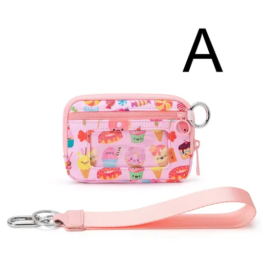 Waterproof Oxford Wristlet Wallet Card Holder with Detachable Wrist Strap, Multi-Pocket Zipper Pouch for Cards, Cash, Keys and Earphones, Ideal for Running, Fitness and Travel (A)