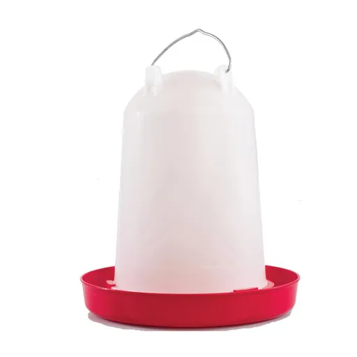 Automatic Chicken Drinker 14L Poultry Waterer Red Green Stainless Steel