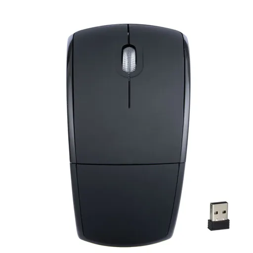 Wireless Arc Mouse2.4G Computer Folding Mouse Foldable Mini Travel Mouse Easy to Carry for Laptop Notebook Desktop Computer (2pcs)