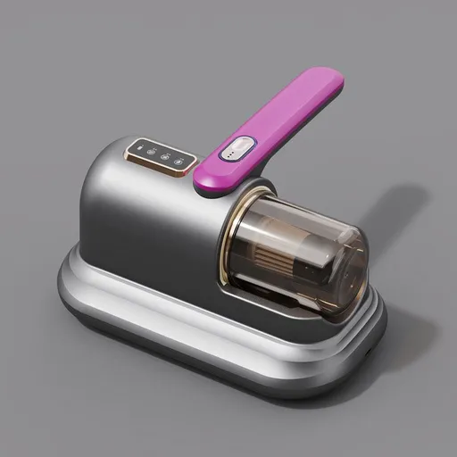 Handheld Wireless Mite Vacuum Cleaner High Suction UV Light Greyish-purple