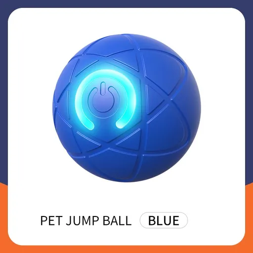 Smart Pet Jumping Ball, Automatic Obstacle Avoidance Electric Dog Toy, Bite-Resistant Toy for Dogs & Cats—Blue
