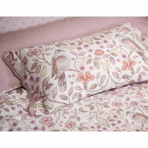 PIP Studio Garden of Dove Off White Cotton Cover Oblong Cushion 35cm x 60cm