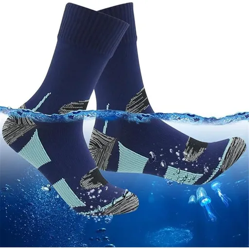 Waterproof Socks, Unisex Hiking Wading Trail Running Kayaking Crew Socks M Waterproof Hiking Socks with Breathable Cushion Running, Hiking, Water Sports