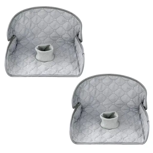 2-piece car seat protection cover, waterproof foot pad car seat cushion, soft anti slip car seat cover for children, baby car seat protector （Grey）