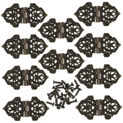 10pcs Box Hinge Door Silencer Wrecking Bar Vintage Kitchen Brass Decor Wooden Decor Mini Decor Miniture Decoration Retro Decor
