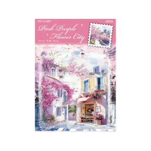 Street Walk Series Sticker Journal Sticker Flower Town Decorative Sticker Art Supplies For Scrapbook Diary Decoration